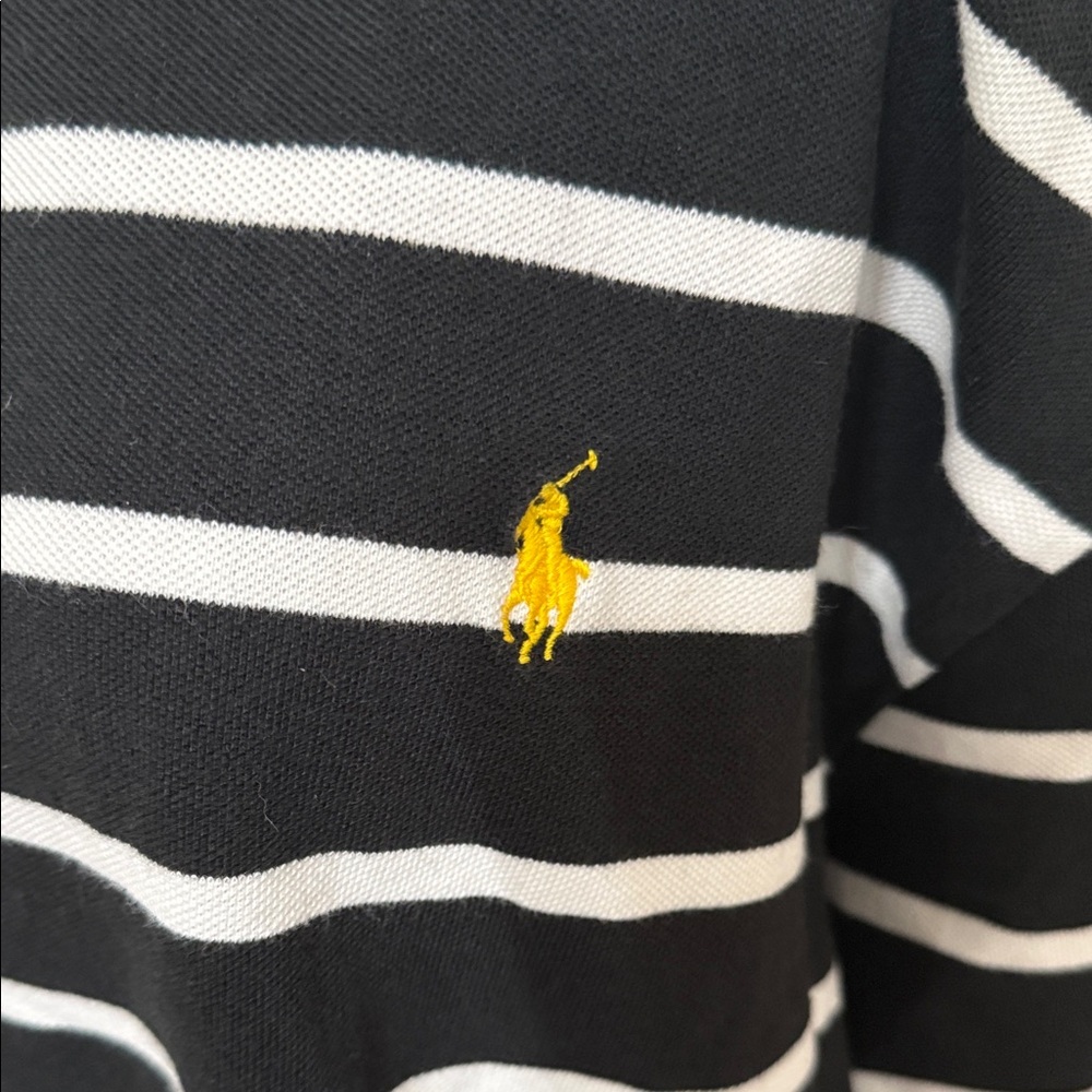 Polo by Ralph Lauren Black and White Striped Shirt - Big - Picture 4 of 4